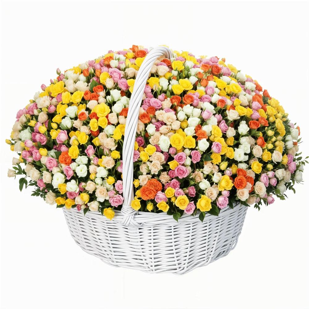 Премиум корзина Кустовых Роз в Суворовское Крым Премиум букет из: Розы в Суворовское Крым