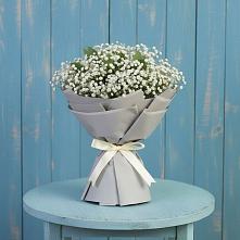 Букет Белые гипсофилы в Суворовское Крым Букет цветов из:  Гипсофила в Суворовское Крым