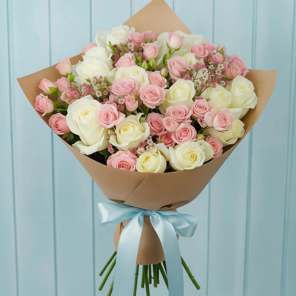 Букет романтичный подарок в Суворовское Крым Букет цветов из: Розы в Суворовское Крым