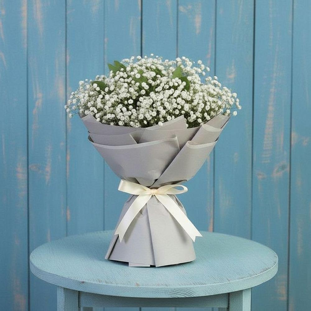 Букет Белые гипсофилы в Суворовское Крым Букет цветов из: Гипсофила в Суворовское Крым
