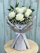 Букет из белых роз #REPLACE_PRED# Суворовское Крым Букет цветов из:  Розы #REPLACE_PRED# Суворовское Крым