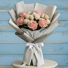 Букет Нежное облако в Суворовское Крым Букет цветов из:  Розы в Суворовское Крым