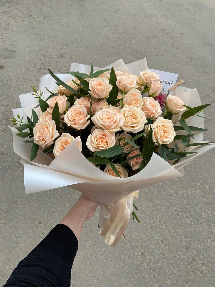 Кремовые розы Латте в Суворовское Крым Букет Кремовые розы Латте в Суворовское Крым