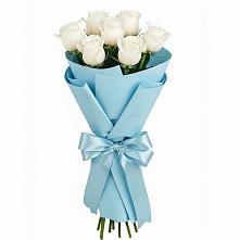 7 Белых роз Проуд в Суворовское Крым Букет 7 белых роз Проуд в Суворовское Крым