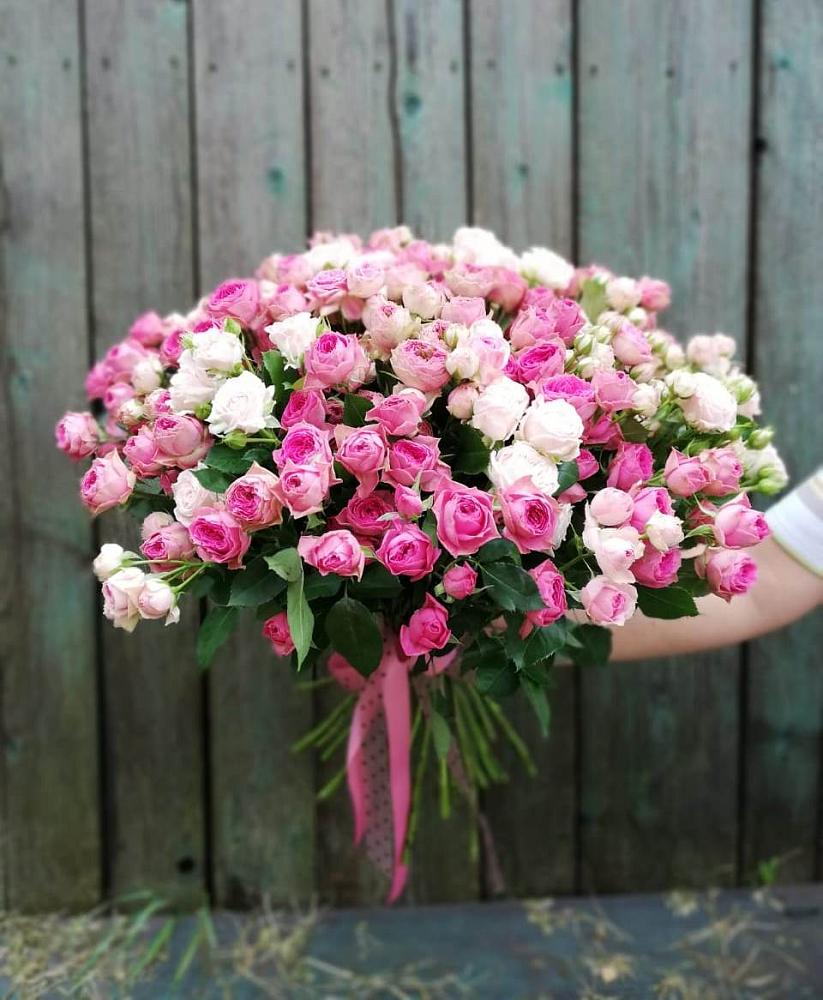 Розовые кустовые розы Натали и Лав Лидия в Суворовское Крым Букет Розовые кустовые розы Натали и Лав Лидия в Суворовское Крым