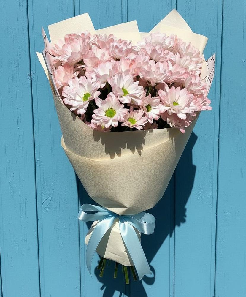 Букет Розовые хризантемы в Суворовское Крым Букет цветов из: Хризантемы в Суворовское Крым
