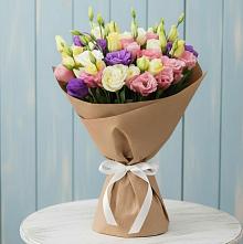 Букет Цветная эустома в Суворовское Крым Букет цветов из:  Лизиантусы в Суворовское Крым